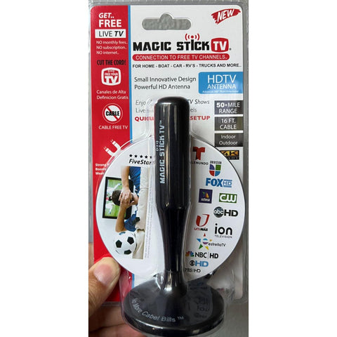 Wholesale-Magic Stick TV - Magnetic Antenna - Plug and Play for Live TV - Black-TV Tuner Cards & Adapters-MS-45Max-Black-Electro Vision Inc