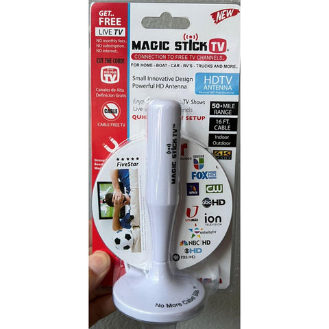 Wholesale-Magic Stick TV - Magnetic Antenna - Plug and Play for Live TV - White-TV Tuner Cards & Adapters-MS-45Max-White-Electro Vision Inc