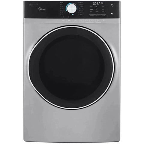 Wholesale-Midea MLG52S7AGS 8.0 CF Front Load Gas Dryer Graphite Steel-Dryer-Mid-MLG52S7AGS-Electro Vision Inc