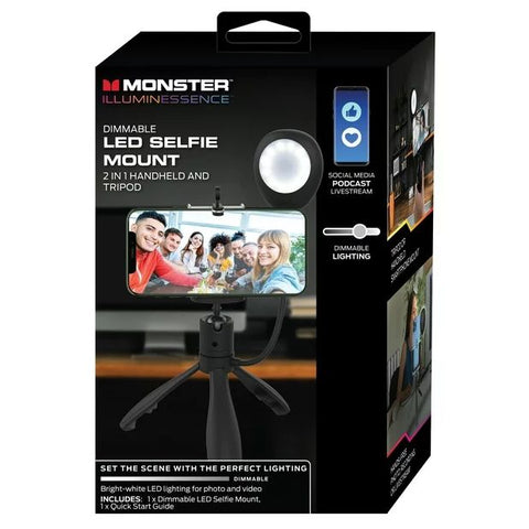Wholesale-Monster MSV71001MWT - Dimmable 2 in1 Handheld & Tripod-Tripod-Mon-MSV71001MWT-Electro Vision Inc