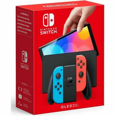 Wholesale-Nintendo Switch ? OLED Model w/ Neon Red & Neon Blue Joy-Con-Game console-NinSwi-OLED-neon-Electro Vision Inc