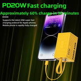 Wholesale-Power Bank PB-108 - 20,000 mAh - Container Design with Built in Cables-Power Bank-BT-PB-108-Electro Vision Inc