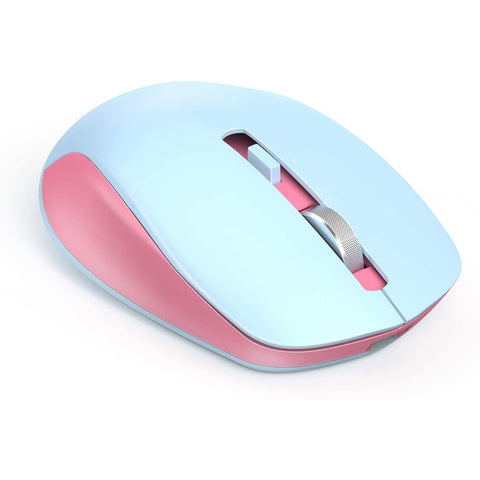 Wholesale-Seenda Wireless 2.4G mouse, Blue w/ Pink-Mouse-See-CP006324-Electro Vision Inc