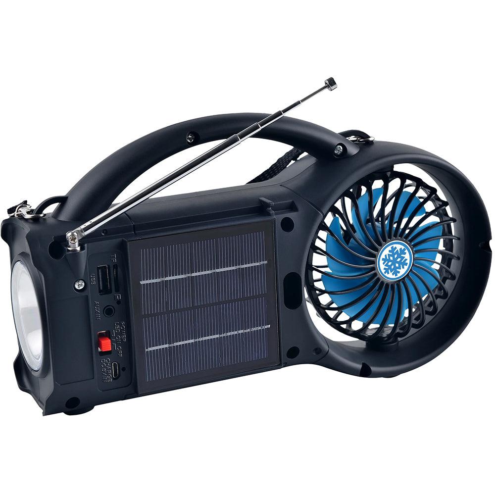 Supersonic Solar Power Bluetooth Speaker with FM Radio / LED Torch Light / Fan main image 0