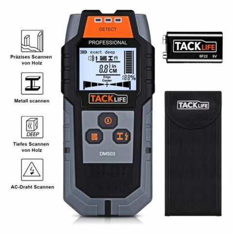 Wholesale-TACK LIFE Stud Finder, Wall Scanner 3 in 1 Metal, Wood Wall Detector - DMS03-Stud finder-Tac-DMS03-Electro Vision Inc