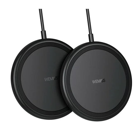 Wholesale-WEMISS 2-Pack 10W Max Fast Wireless Charging Pads with Smart Chip-Charging Pads-Wem-WLA2-Electro Vision Inc