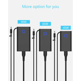 Wholesale-Wishinkle Laptop Charger, 45W 19.5V 2.31A AC Computer Charger Power Cord-Power Adapter & Charger Accessories-Wis-TA45A-Electro Vision Inc