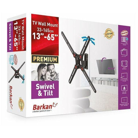 Wholesale-BARKAN BM320 13"-65" SWIVEL AND TILT TV WALL MOUNT-TV Mount-BAR-BM320-Electro Vision Inc