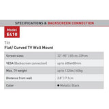 Wholesale-Barkan E410 Flat / Curved TV Wall Mount - Tilt 32"-90"-TV Mount-Bar-E410-Electro Vision Inc