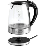 Wholesale-Brentwood KT1900 1.7 Tea Kettle Stainless Steel Clear Glass-Kettle-Bre-KT1900-Electro Vision Inc