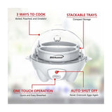 Wholesale-Brentwood TS-1045W Electric 7 Egg Cooker with Auto Shut Off, White-Egg Cooker-Bre-TS1045W-Electro Vision Inc