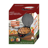 Wholesale-Brentwood TS-124R 12-Inch Non-Stick Pizza Maker and Grill with Timer, Red-Pizza Maker and Grill-Bre-TS124R-Electro Vision Inc