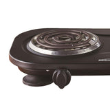 Wholesale-Brentwood TS-361BK 1500w Double Electric Burner, Black-Electric Burner-Bre-TS361-B-Electro Vision Inc