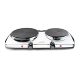 Wholesale-Brentwood TS372 Double Burner Chrome-Electric Burner-Bre-TS372-Electro Vision Inc