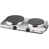 Wholesale-Brentwood TS372 Double Burner Chrome-Electric Burner-Bre-TS372-Electro Vision Inc