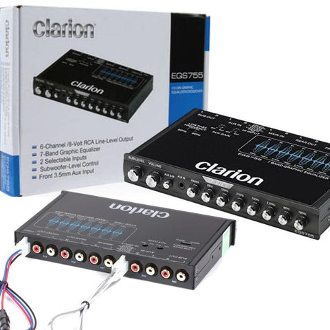 Wholesale-Clarion EQS755 Car Audio 7-band Graphic Equalizer With 3.5mm Aux-in-Car Audio-Cla-EQS755-Electro Vision Inc