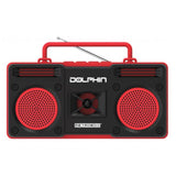 Wholesale-Dolphin RTX20 Retrobox Portable Bluetooth Radio Red-Speakers-Dol-RTX20-Red-Electro Vision Inc