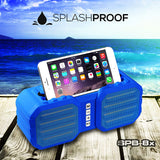 Wholesale-Dolphin SPB8X Portable Splashproof Bluetooth Speaker - Blue-Speakers-Dol-SPB8X-Blue-Electro Vision Inc