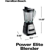 Wholesale-Hamilton Beach 58148 Glass Jar Power Elite Blender-Blender-HB-58148-Electro Vision Inc