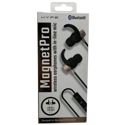 Wholesale-Hype Mod Pro 1533 Metallic Bluetooth Stereo Earbuds with Mic in Assorted Colors-earphones-Hyp-1533-Electro Vision Inc