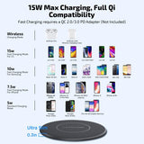 Wholesale-Letscom Super P 15W Wireless Phone Charger - White-Power Adapter & Charger Accessories-Let-SuperP-White-Electro Vision Inc