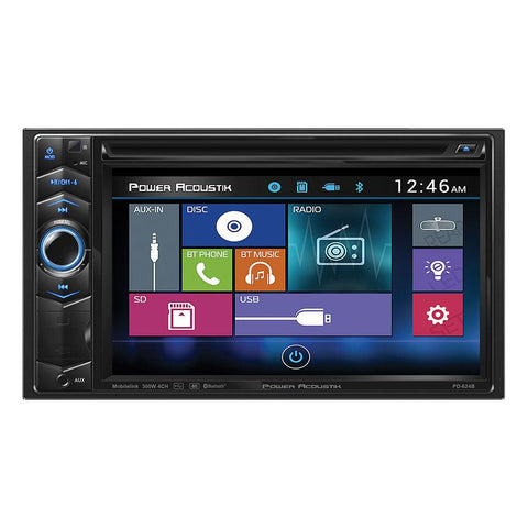 Wholesale-Power Acoustik PD624B - Car Stereo LCD Touchscreen DVD Receiver with Bluetooth 6.2"-Car Audio-PA-PD624B-Electro Vision Inc