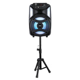 Wholesale-QFX PBX804SM 8 Inc Bluetooth Party Speaker w/ Stand and Mic-Speakers-QFX-PBX804SM-Electro Vision Inc
