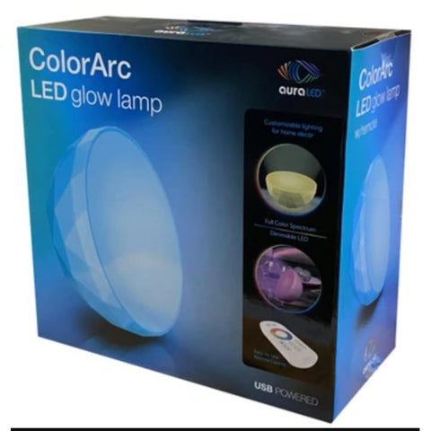 Wholesale-Tzumi Aura LED Color Arc Glow Lamp with Remote-LED Light-Tzu-Aura-Electro Vision Inc