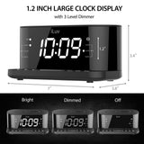 Wholesale-iluv TS5QWULBK - TimeShaker-Wireless Charging Alarm Clock w/ Jumbo Display, Radio-Alarm Clock-ILU-TS5QWULBK-Electro Vision Inc