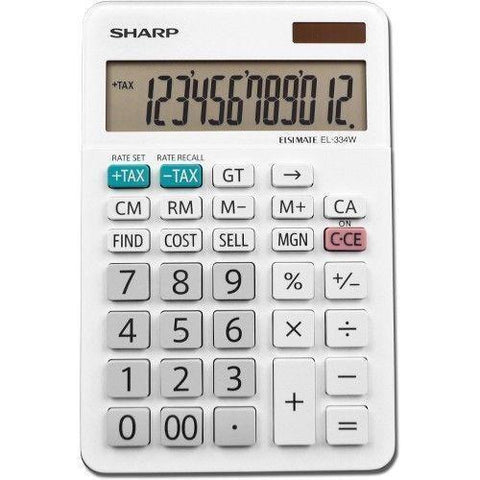 Wholesale-Sharp Calculator EL334 12-Digit Desktop Calculator-Calculators-Sha-EL334-Electro Vision Inc